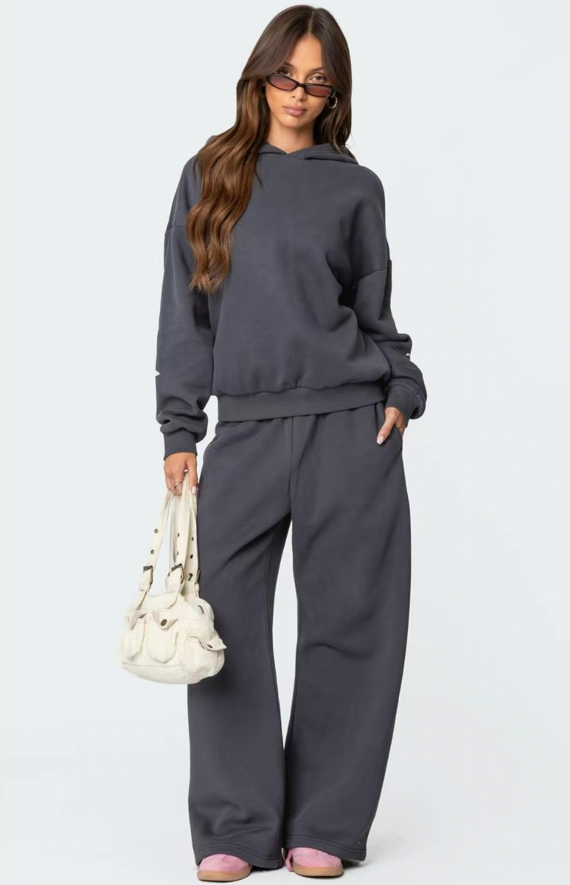 Hoodie Joggers Set - Wijde pijpen - Tweedelig - Trainingspak - Dameskleding-Hallo Susanne