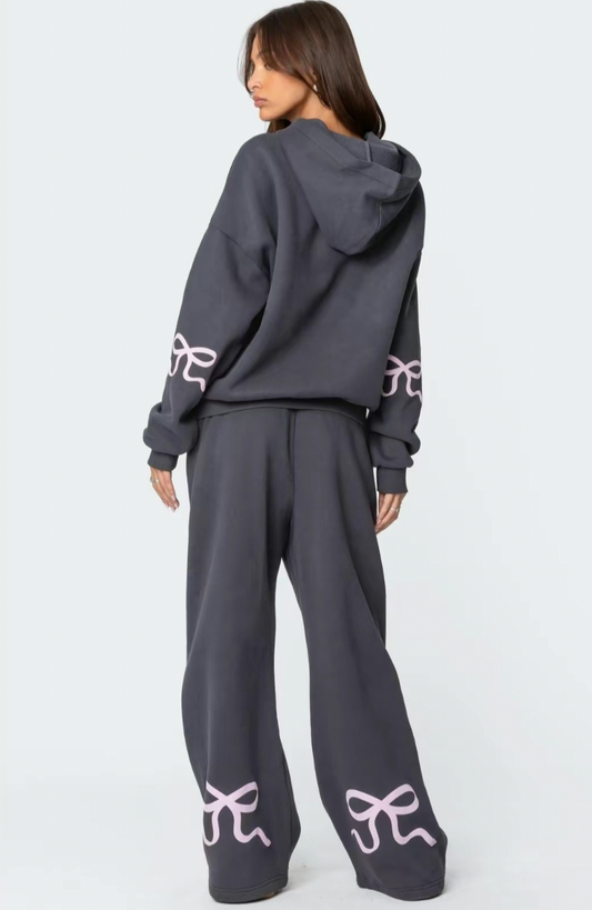 Hoodie Joggers Set - Wijde pijpen - Tweedelig - Trainingspak - Dameskleding-Hallo Susanne