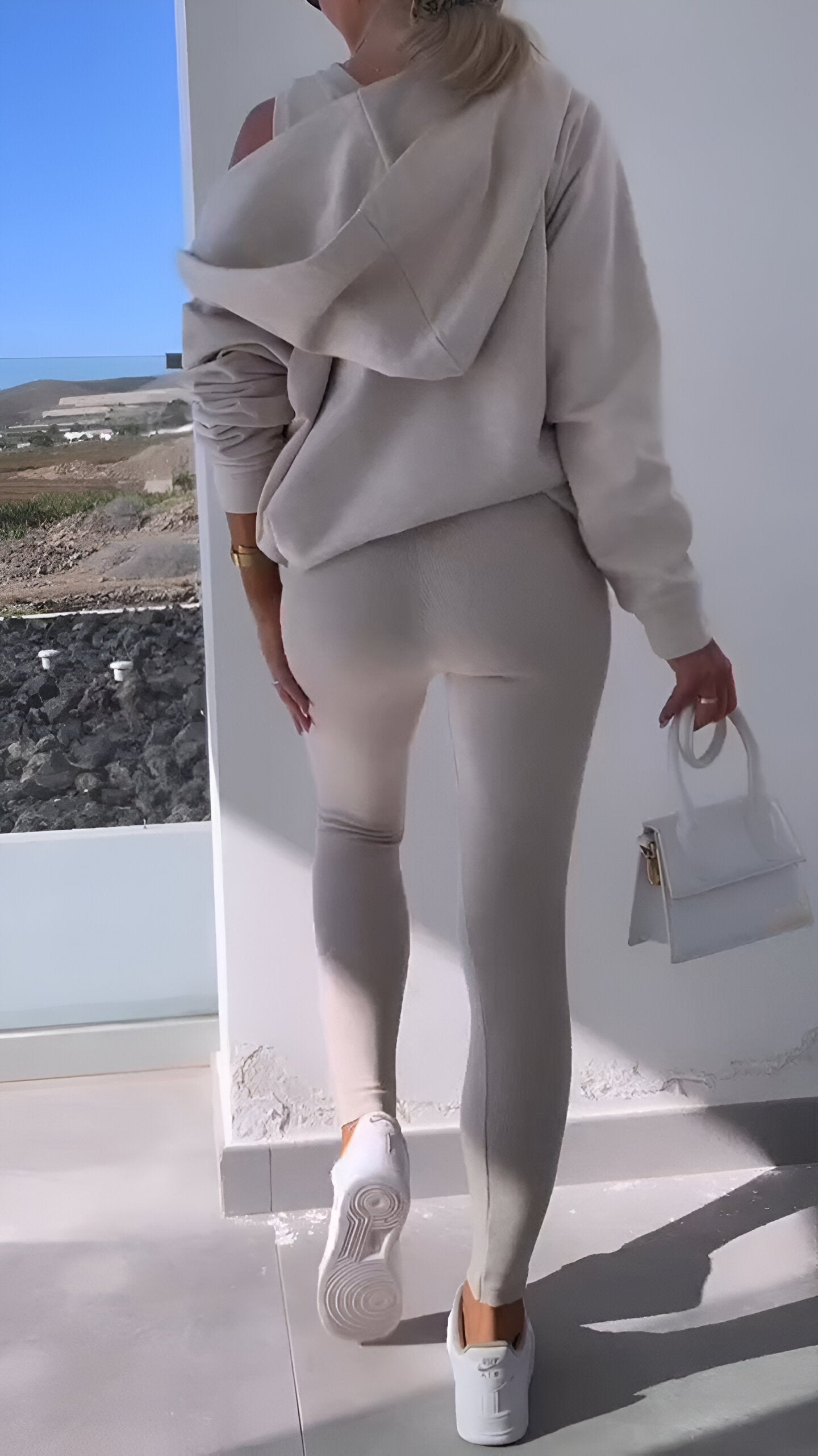 Hoodie en Leggings set | Button-Up | Oversized Hoodie | Samengesteld | Dameskleding-Hallo Susanne