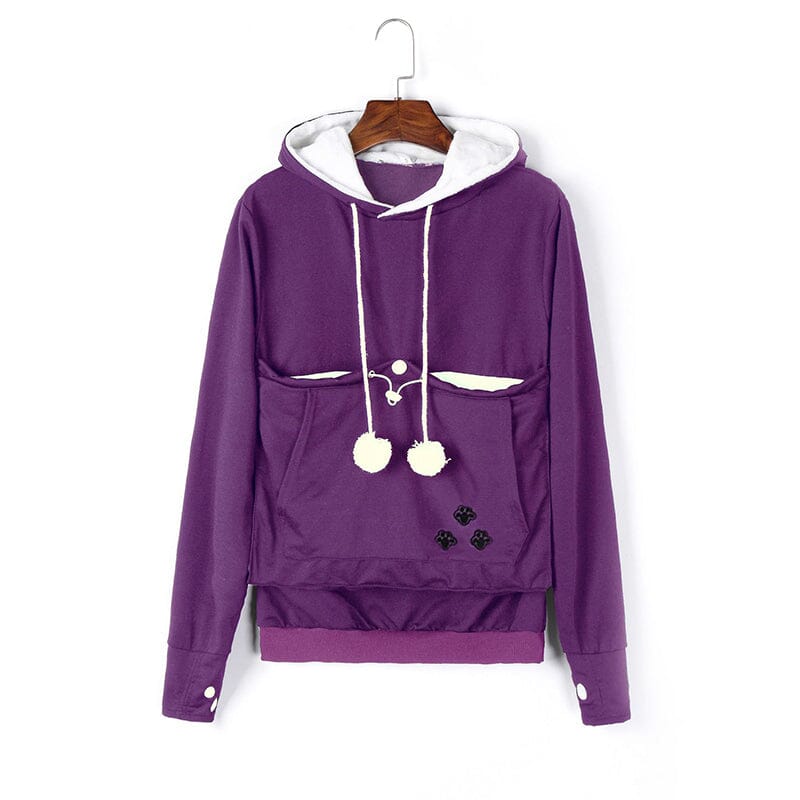 Hoodie met zak voor huisdieren | Lange mouwen | Draagtas voor huisdieren | Hoodie met kattenzak | Sweatshirt voor honden-Hallo Susanne