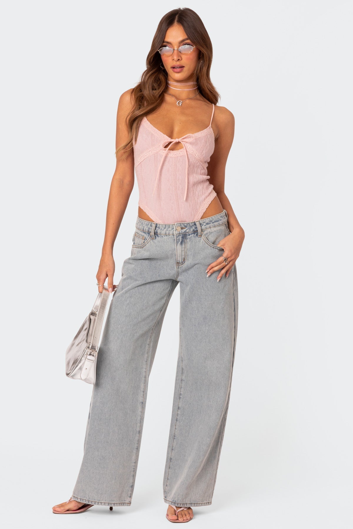 Jeans met wijde pijpen - Dames Stretchy Baggy Jeans met lage taille-Hallo Susanne