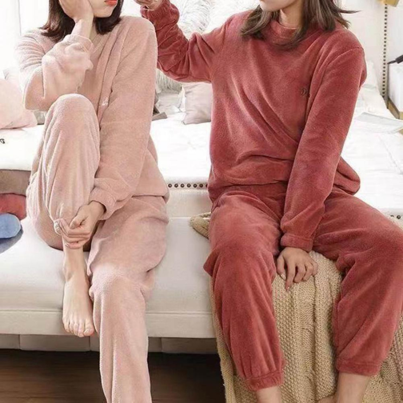 Joanna pyjamaset | Warme pluche pyjama voor dames in de winter-Hallo Susanne