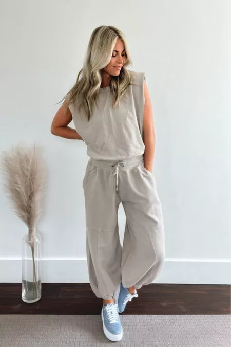 Jumpsuit | Casual | Korte Mouwen | Joggingpak | Dames Jumpsuit-Hallo Susanne