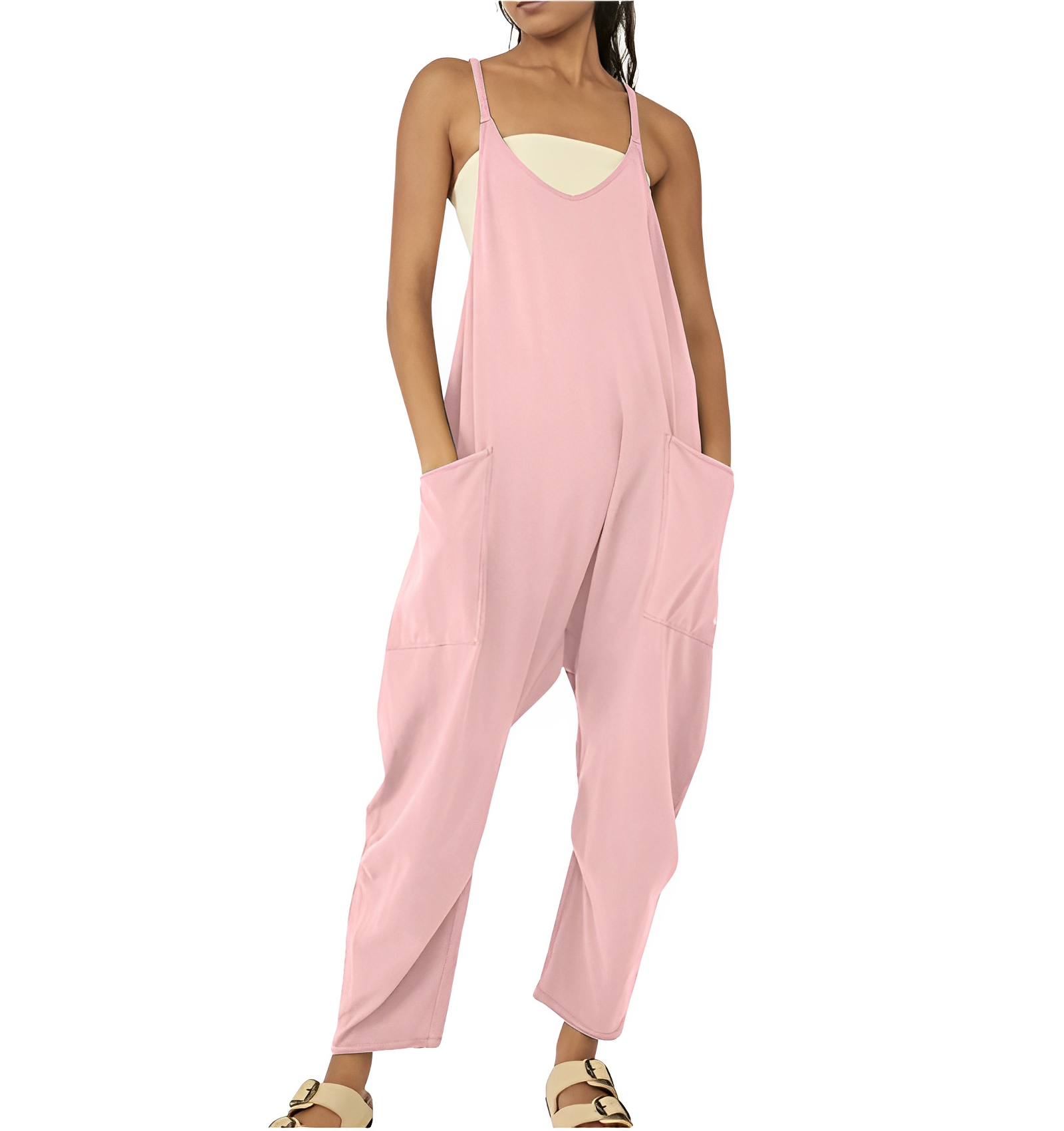 Jumpsuit voor dames | Mouwloos | Los model | Casual Jumpsuit | Colbert Vrouwen-Hallo Susanne