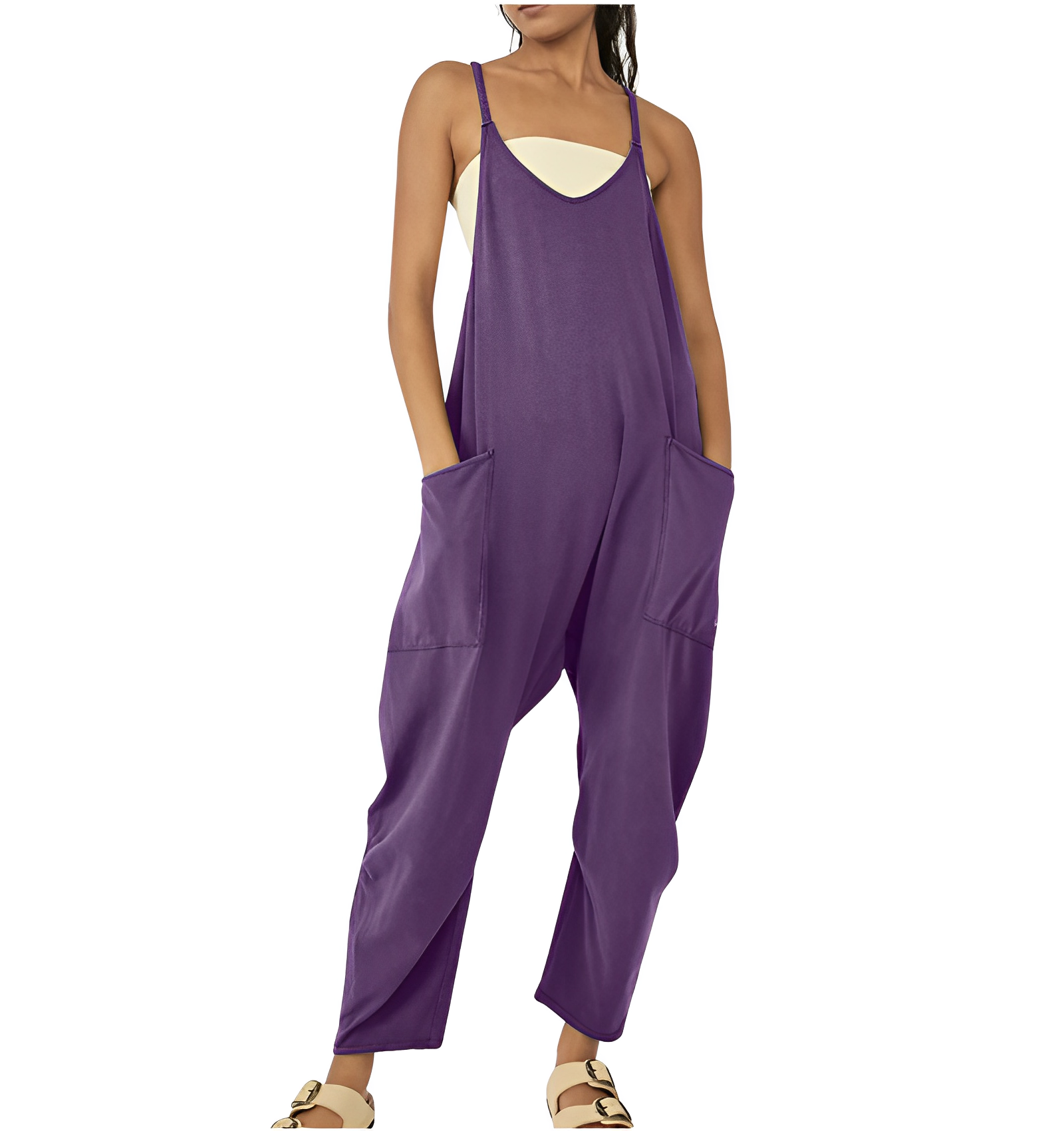 Jumpsuit voor dames | Mouwloos | Los model | Casual Jumpsuit | Colbert Vrouwen-Hallo Susanne