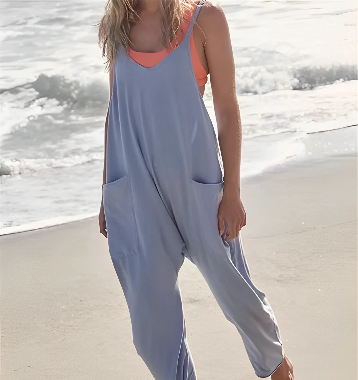 Jumpsuit voor dames | Mouwloos | Los model | Casual Jumpsuit | Colbert Vrouwen-Hallo Susanne