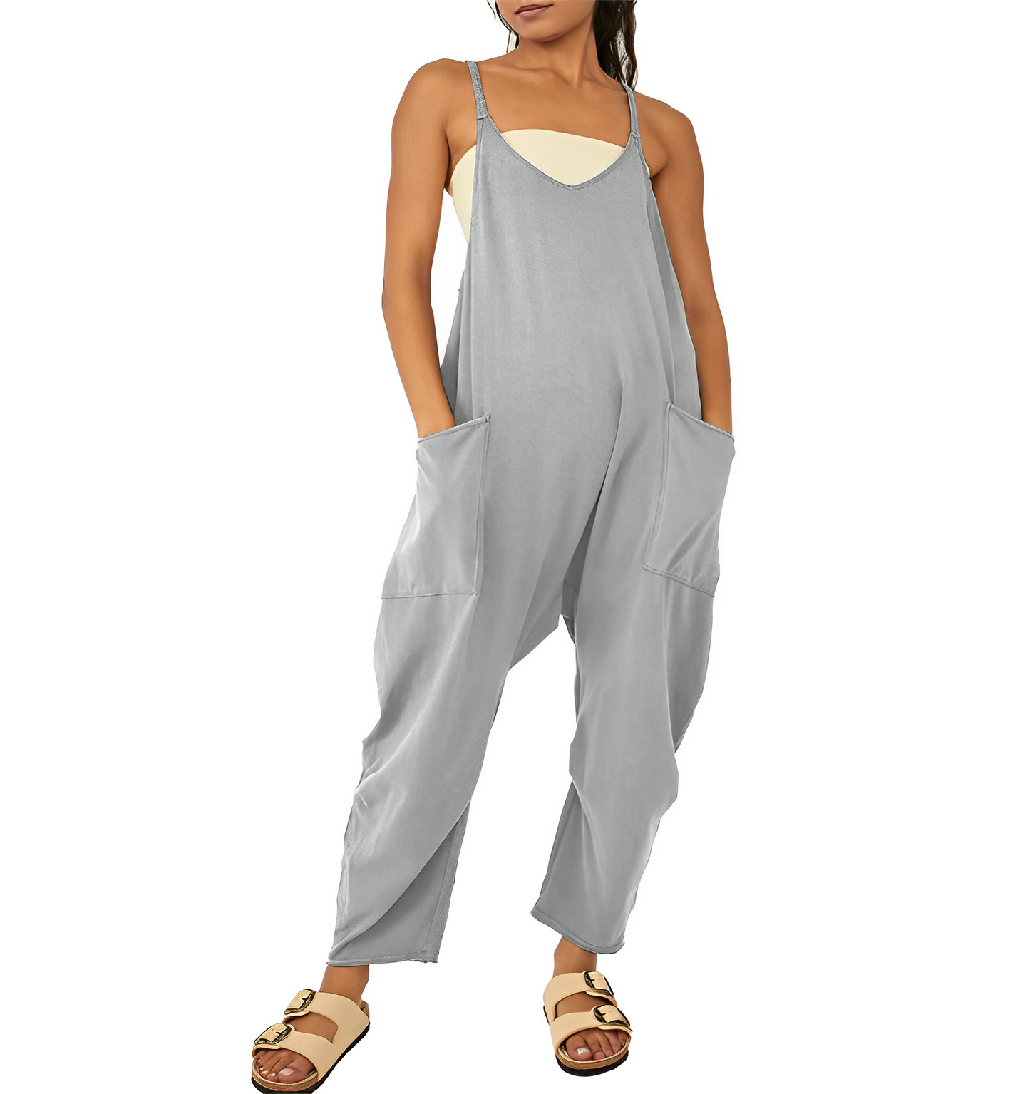 Jumpsuit voor dames | Mouwloos | Los model | Casual Jumpsuit | Colbert Vrouwen-Hallo Susanne