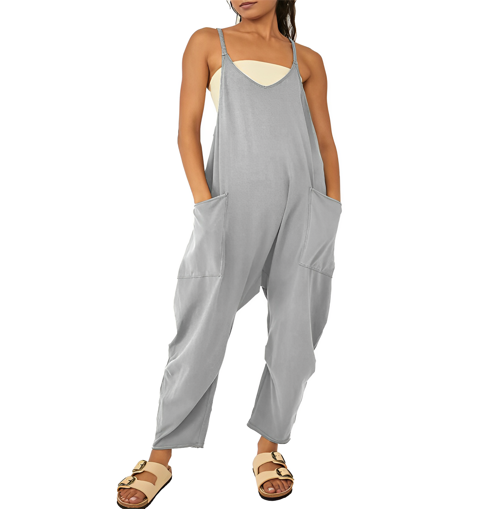 Jumpsuit voor dames | Mouwloos | Los model | Casual Jumpsuit | Colbert Vrouwen-Hallo Susanne
