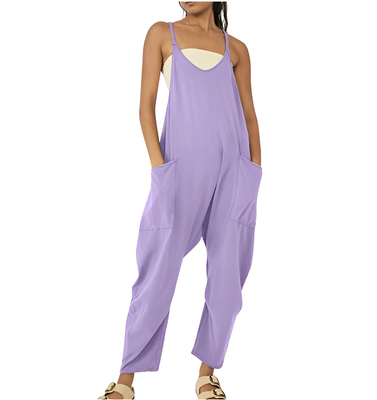 Jumpsuit voor dames | Mouwloos | Los model | Casual Jumpsuit | Colbert Vrouwen-Hallo Susanne