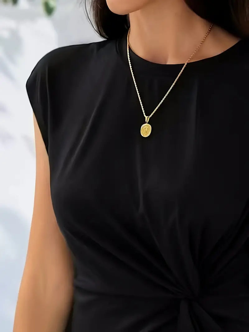 Jurk | Korte Mouw | Knielengte | Elegante Jurk | Midi Jurk-Hallo Susanne
