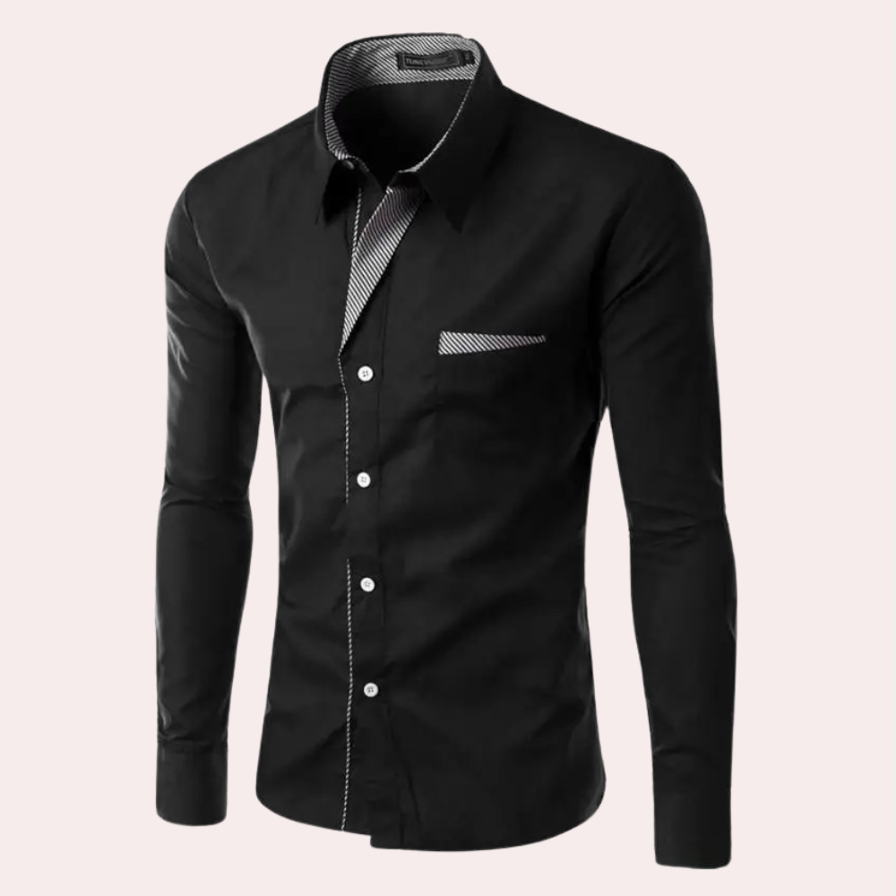 Jurk overhemd | Slim Fit | Lange Mouwen | Button-Up Overhemd | Overhemd voor Heren-Hallo Susanne