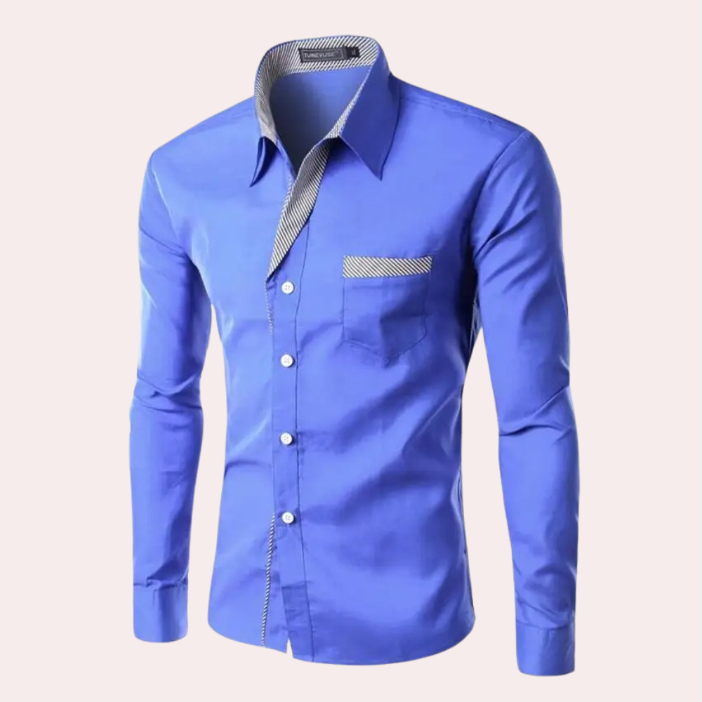 Jurk overhemd | Slim Fit | Lange Mouwen | Button-Up Overhemd | Overhemd voor Heren-Hallo Susanne