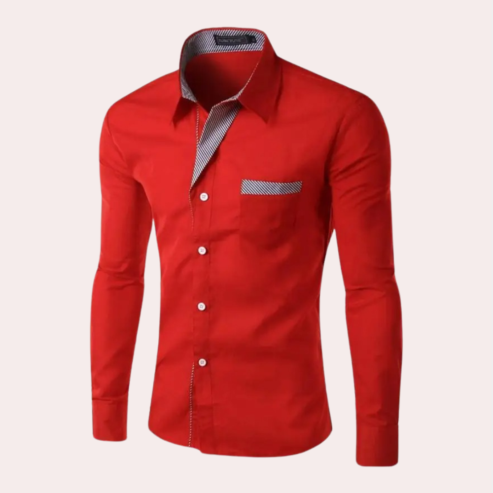 Jurk overhemd | Slim Fit | Lange Mouwen | Button-Up Overhemd | Overhemd voor Heren-Hallo Susanne
