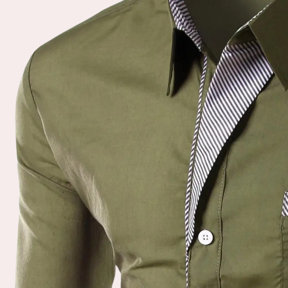 Jurk overhemd | Slim Fit | Lange Mouwen | Button-Up Overhemd | Overhemd voor Heren-Hallo Susanne