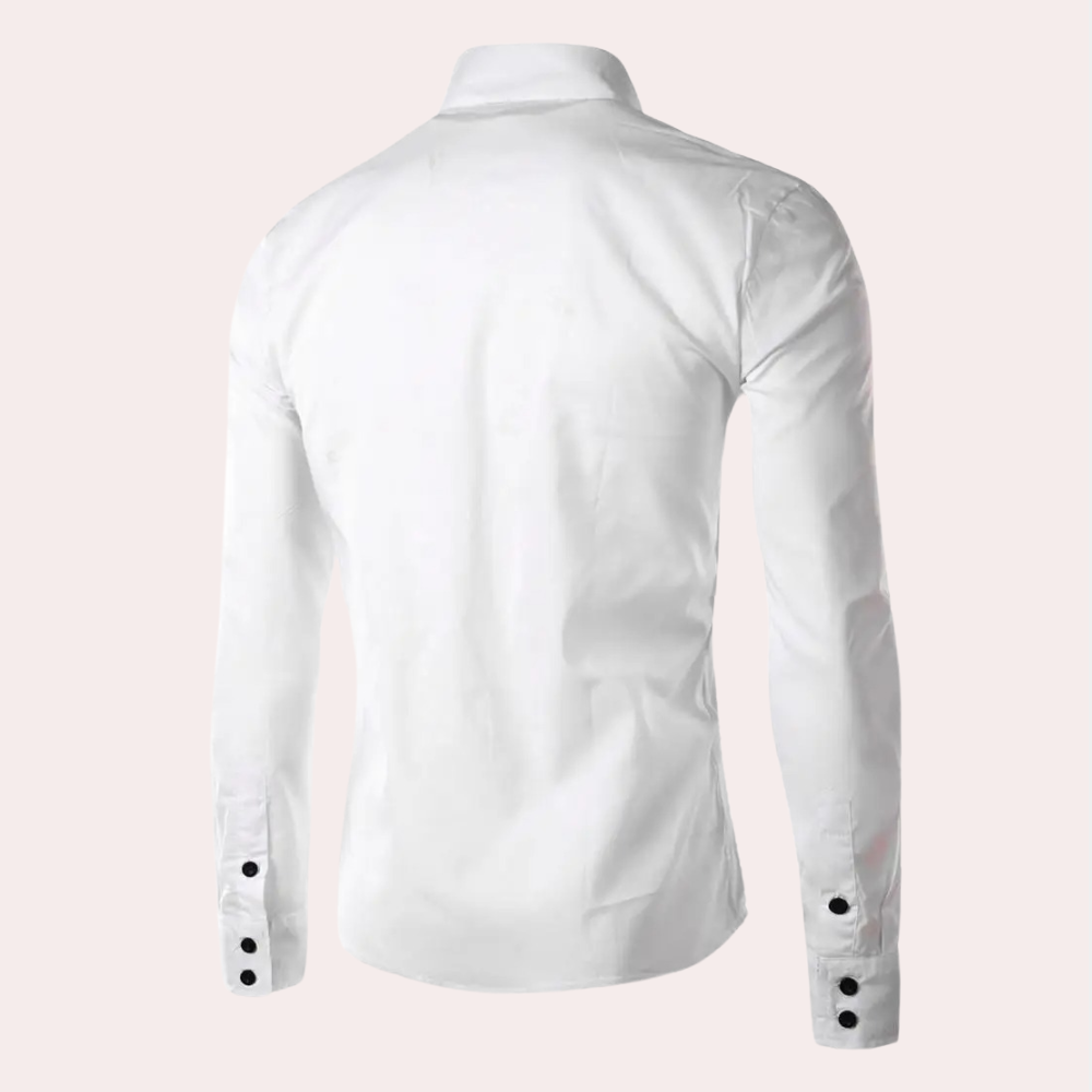Jurk overhemd | Slim Fit | Lange Mouwen | Button-Up Overhemd | Overhemd voor Heren-Hallo Susanne