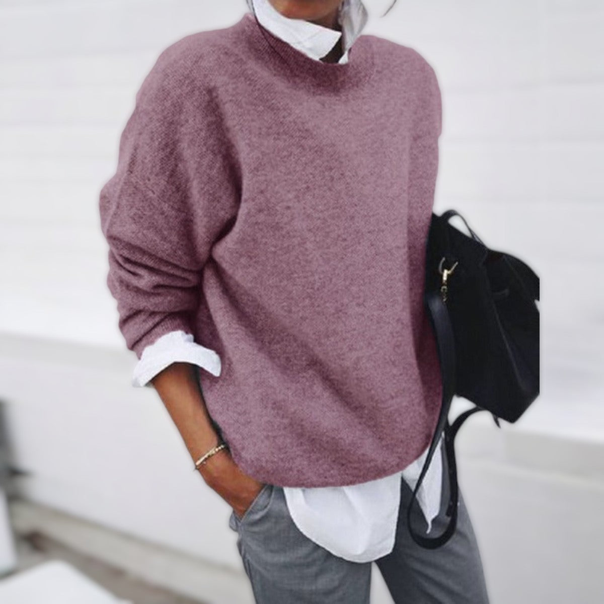 Kasjmier Trui | Ronde Hals | Oversized | Trui | Knitwear Dames-Hallo Susanne