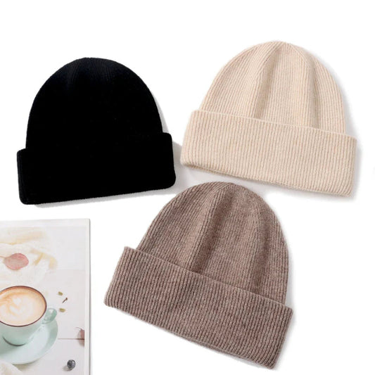 Kasjmier muts - Warm - Elastisch - Gebreide muts - Wintermuts-Hallo Susanne