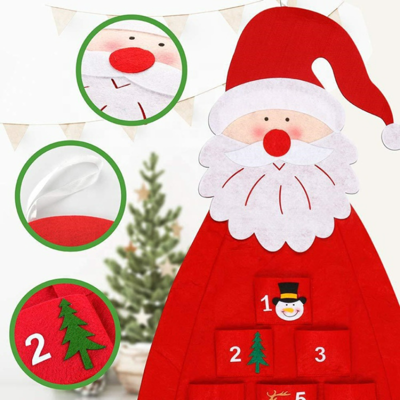 Kerstman Adventskalender | DIY Kerstmis Adventkalender Aftellen voor Kinderen-Hallo Susanne