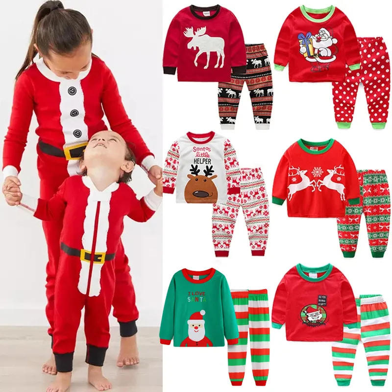 Kerstpyjama voor kinderen | Katoenen Kerstpyjama voor kinderen-Hallo Susanne