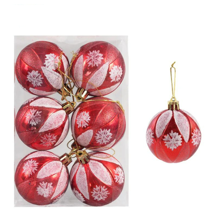 Kleurrijke Kerstballen | 6st Decoratieve Kerstboom Ornamentenset-Hallo Susanne