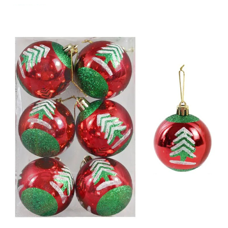 Kleurrijke Kerstballen | 6st Decoratieve Kerstboom Ornamentenset-Hallo Susanne