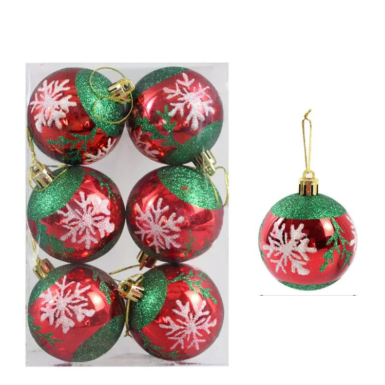 Kleurrijke Kerstballen | 6st Decoratieve Kerstboom Ornamentenset-Hallo Susanne