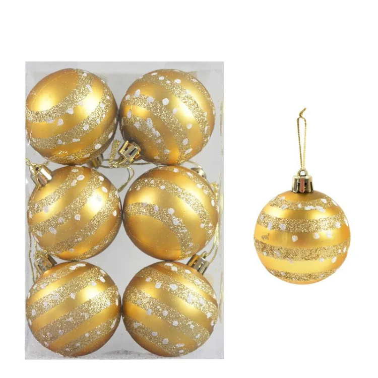 Kleurrijke Kerstballen | 6st Decoratieve Kerstboom Ornamentenset-Hallo Susanne