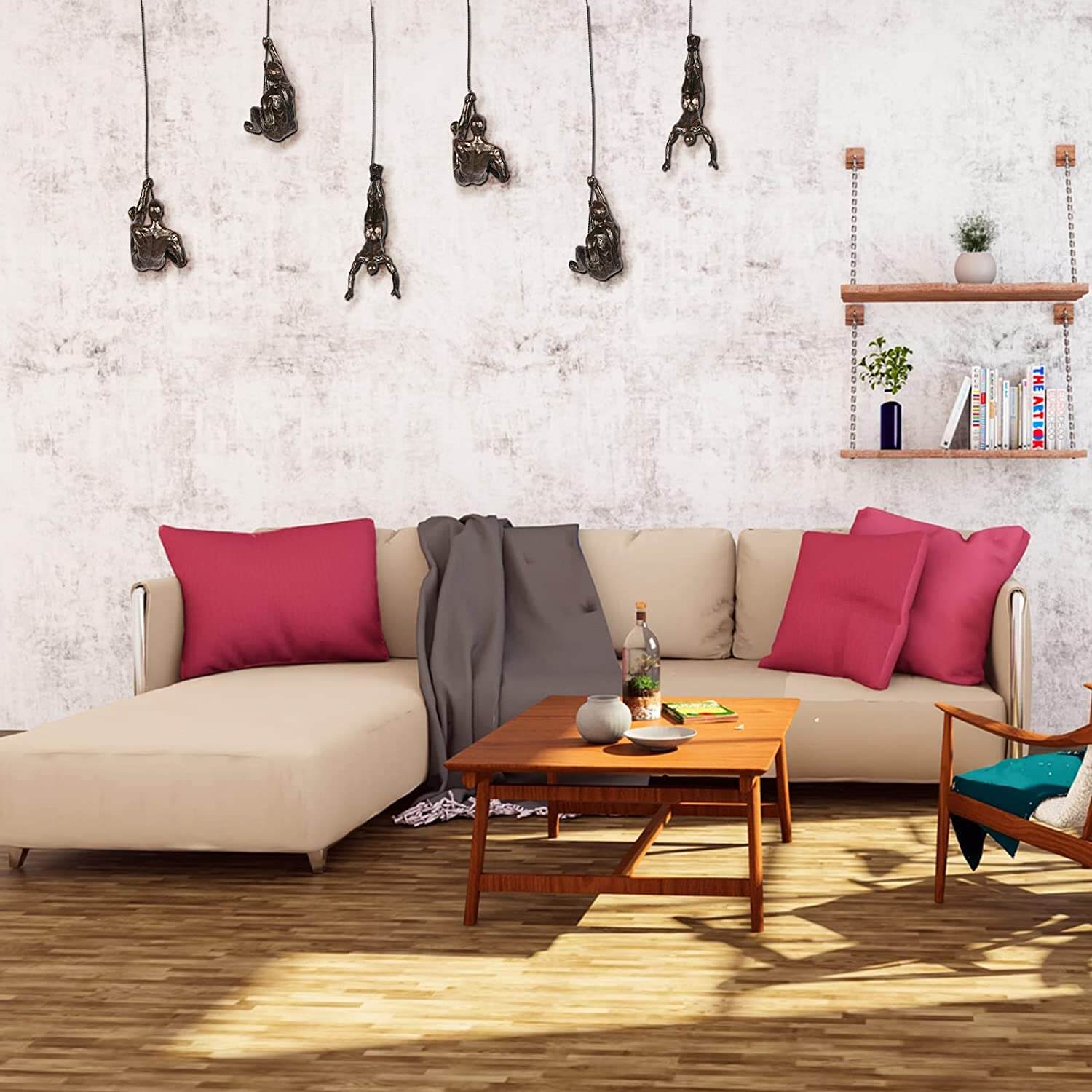 Klimmende Man Wandkunst | Hangend | Metaal | Wanddecoratie voor Woonkamer | Wanddecoratie-Hallo Susanne
