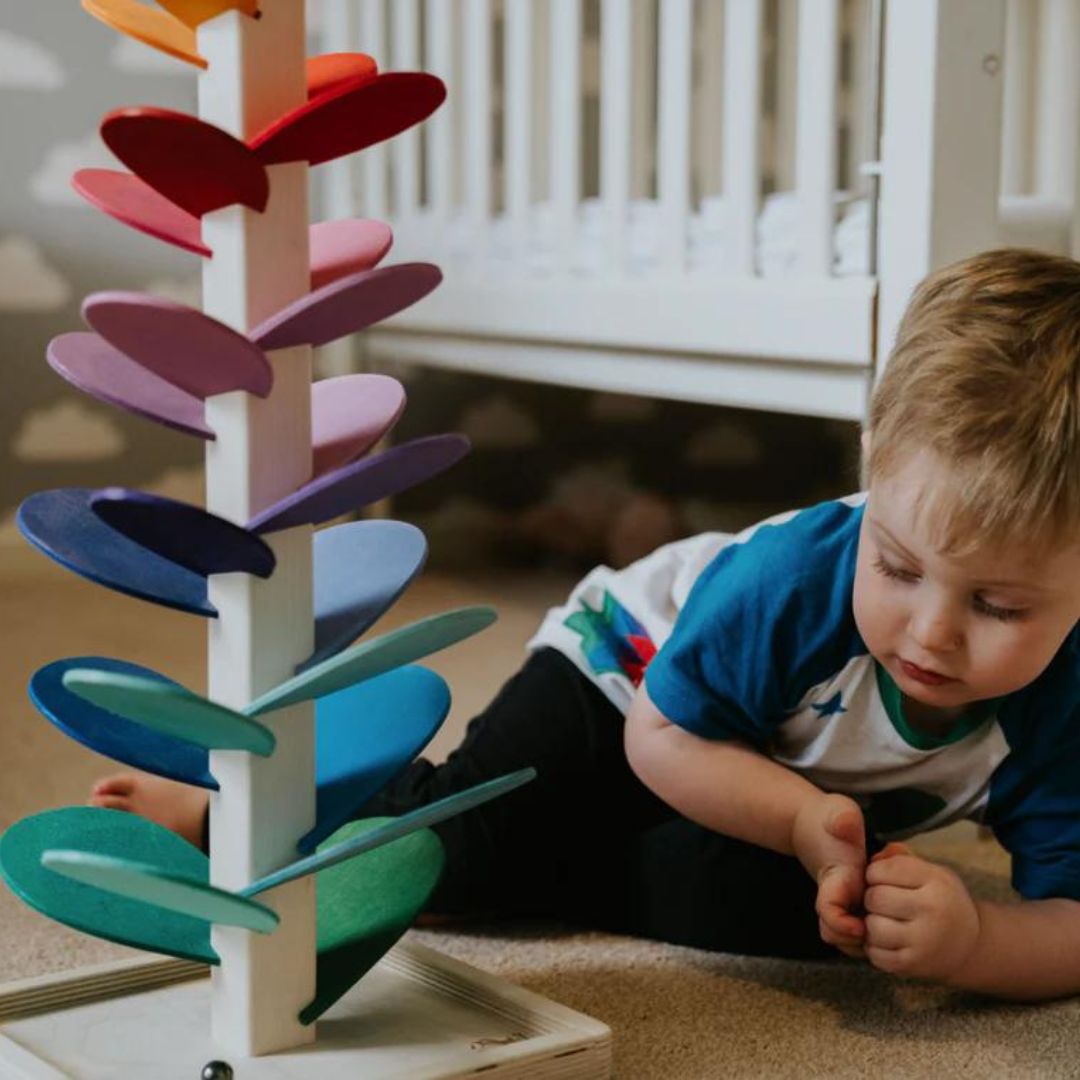 Knikkerbaan - Kleurrijk - Toren - Houten speelgoed - Kinderspeelgoed-Hallo Susanne