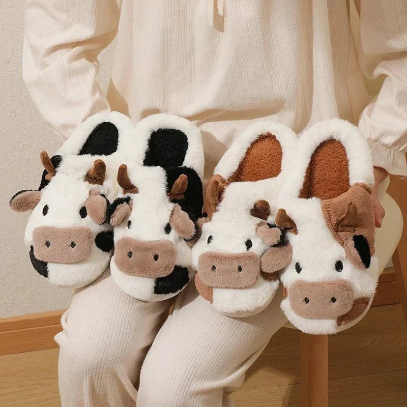 Koeienpantoffels - Warm - Binnen - Dierenpantoffels - Huisslippers-Hallo Susanne