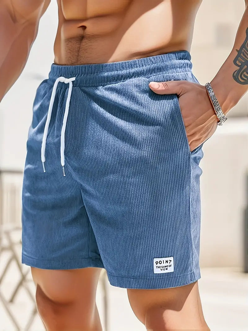 Koord Shorts - Heren Elastische Taille Corduroy Zomershorts-Hallo Susanne