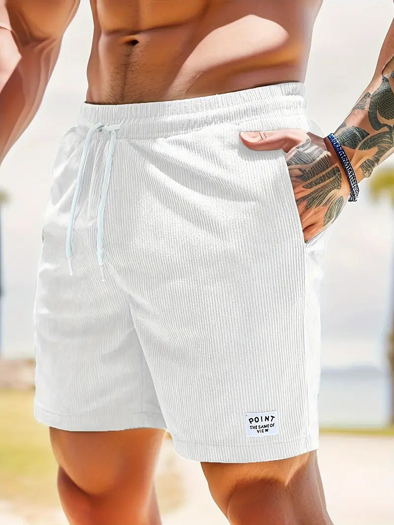 Koord Shorts - Heren Elastische Taille Corduroy Zomershorts-Hallo Susanne