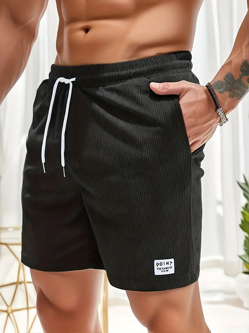Koord Shorts - Heren Elastische Taille Corduroy Zomershorts-Hallo Susanne