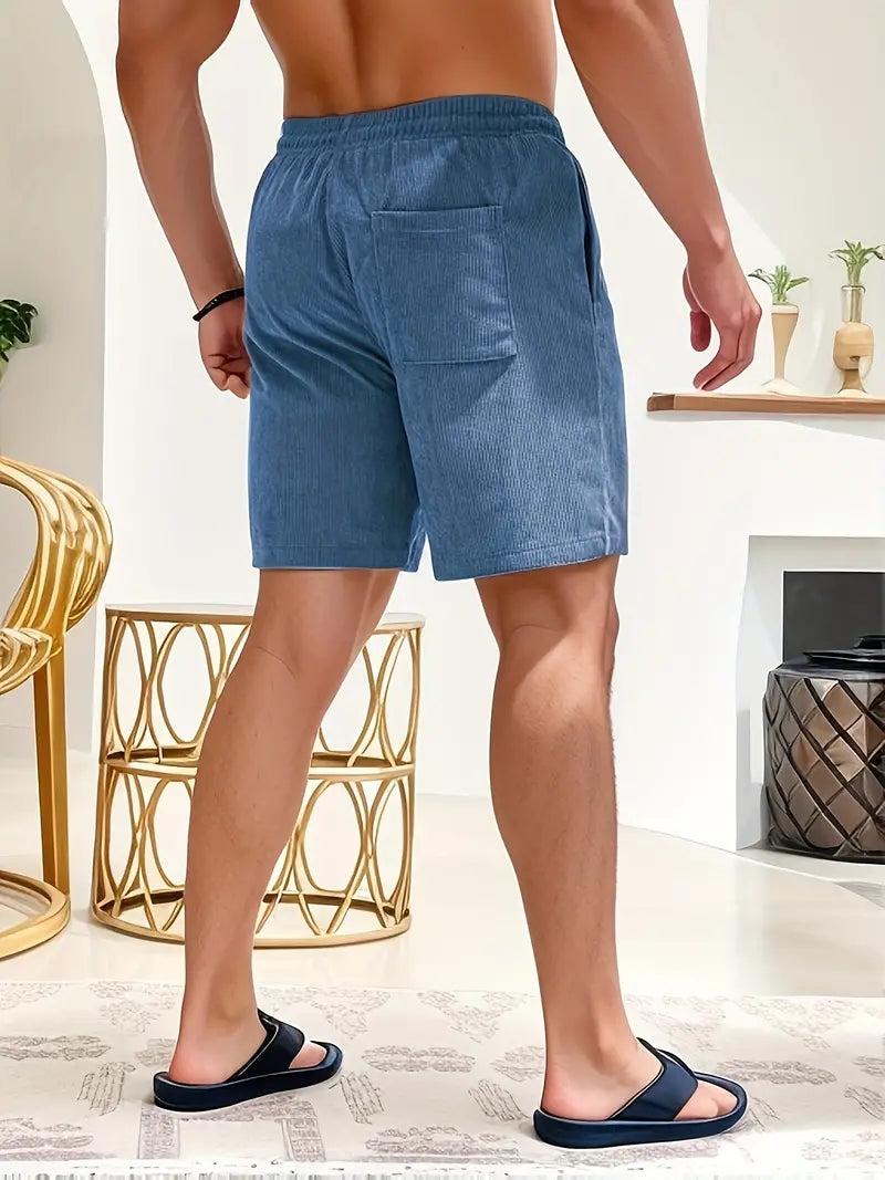 Koord Shorts - Heren Elastische Taille Corduroy Zomershorts-Hallo Susanne
