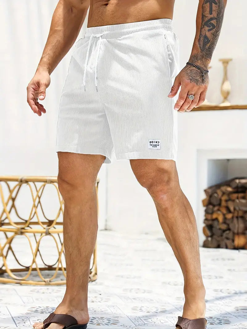 Koord Shorts - Heren Elastische Taille Corduroy Zomershorts-Hallo Susanne