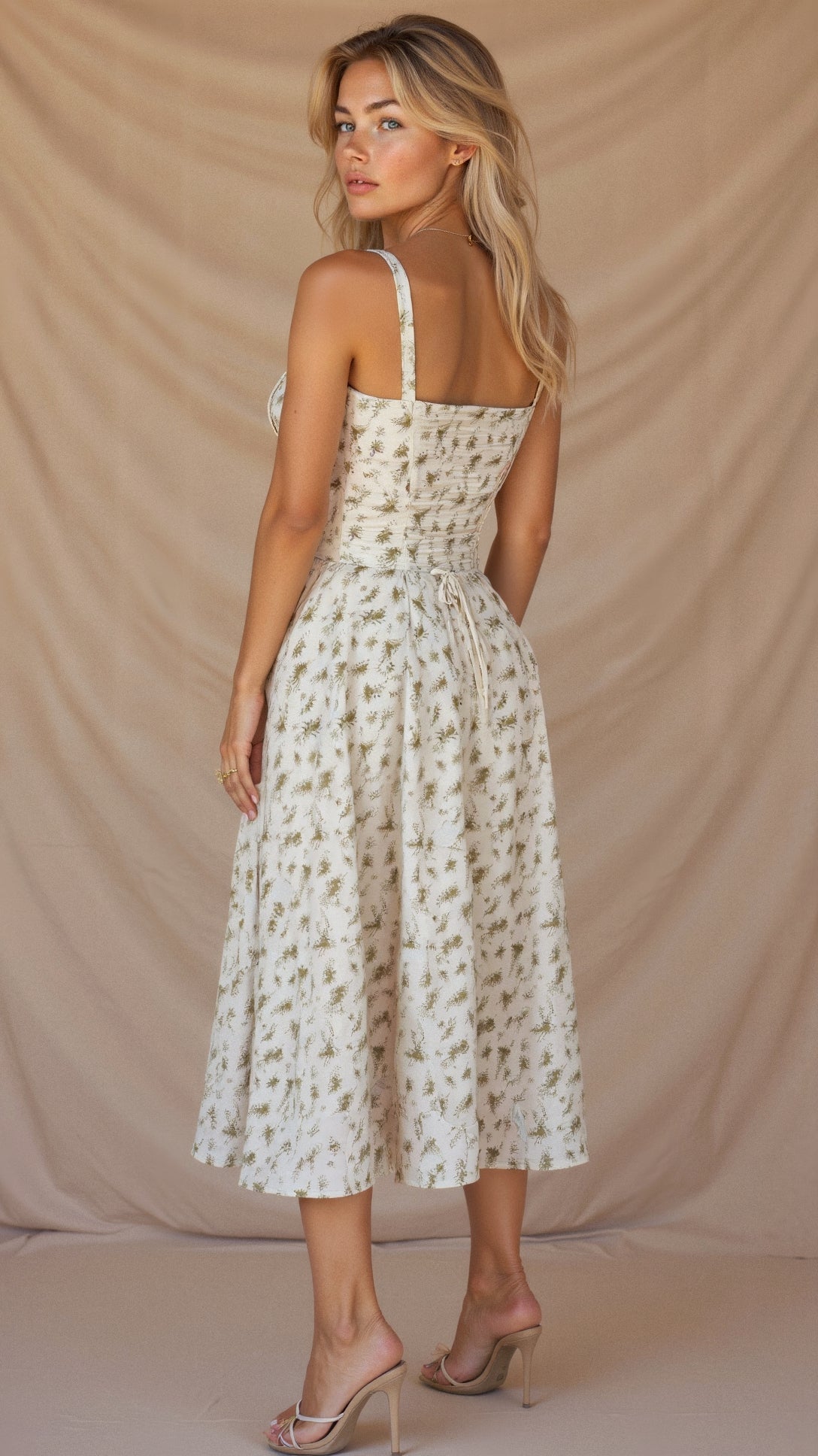 Korsetjurk - Mouwloze Midi Zomerjurk met Split voor dames-Hallo Susanne