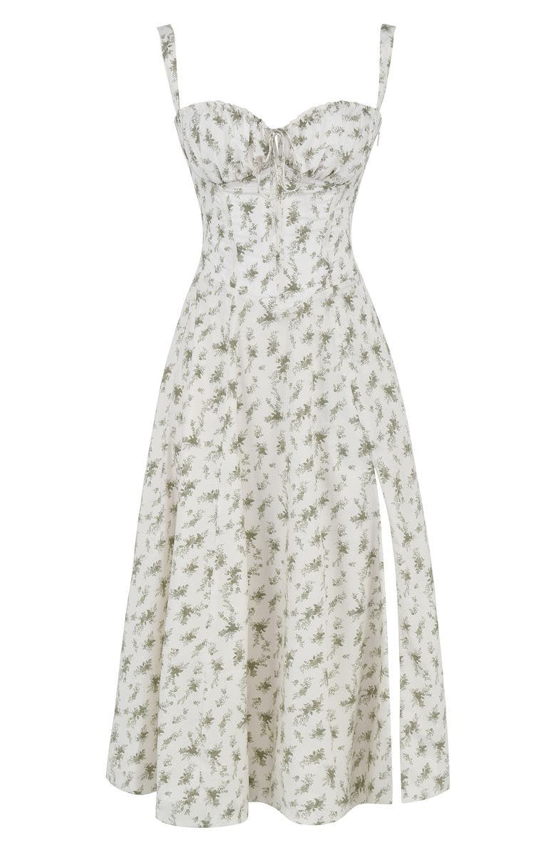 Korsetjurk - Mouwloze Midi Zomerjurk met Split voor dames-Hallo Susanne