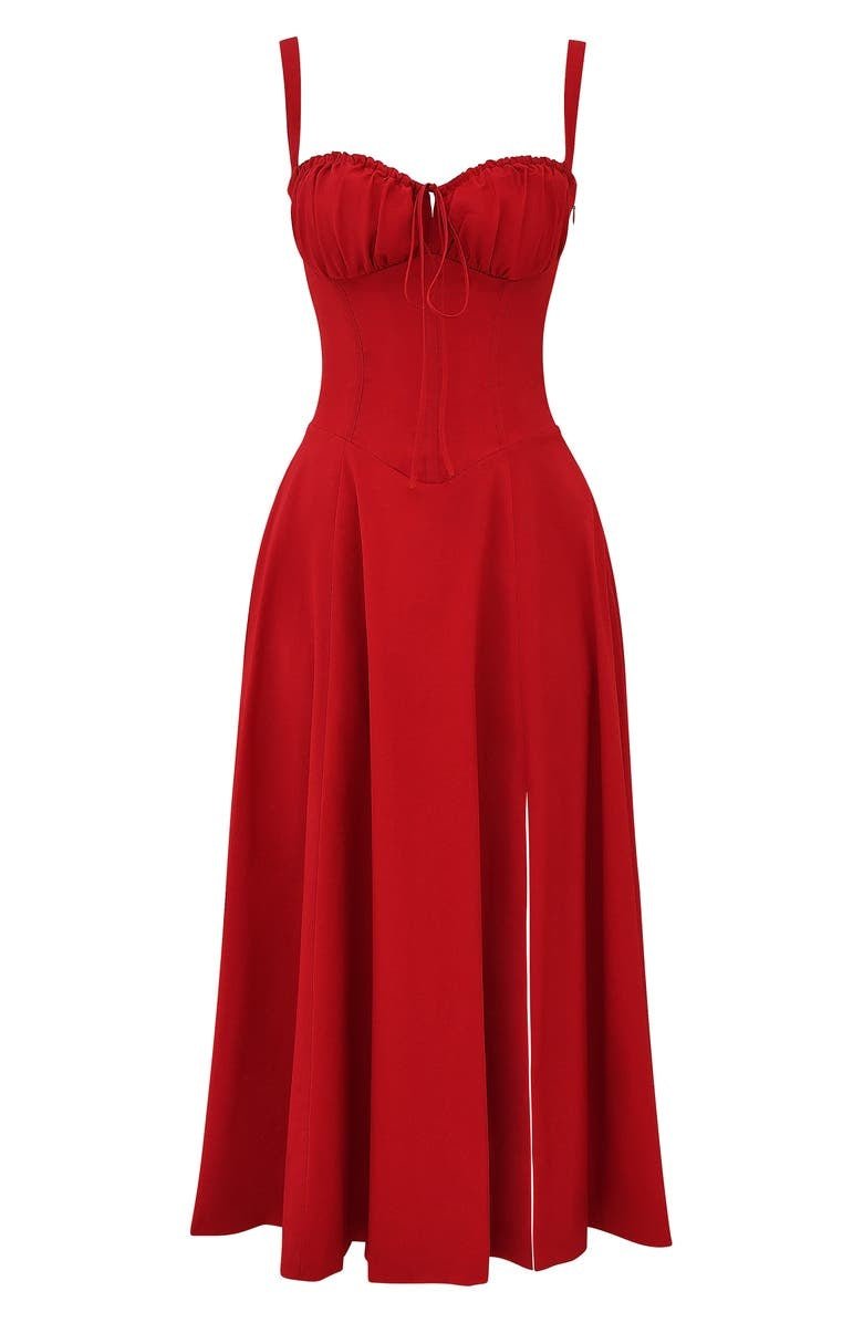 Korsetjurk - Mouwloze Midi Zomerjurk met Split voor dames-Hallo Susanne