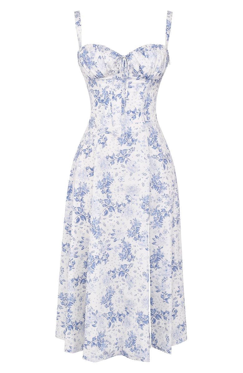 Korsetjurk - Mouwloze Midi Zomerjurk met Split voor dames-Hallo Susanne