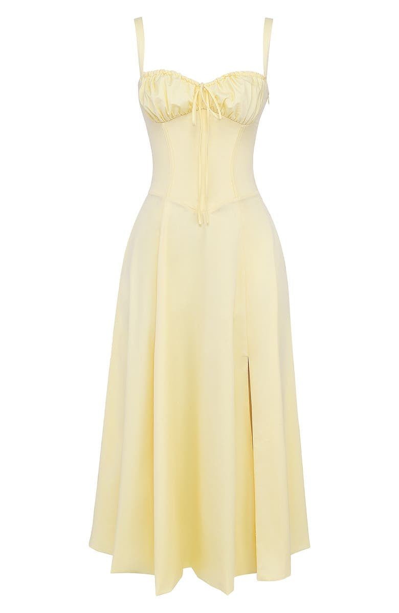 Korsetjurk - Mouwloze Midi Zomerjurk met Split voor dames-Hallo Susanne