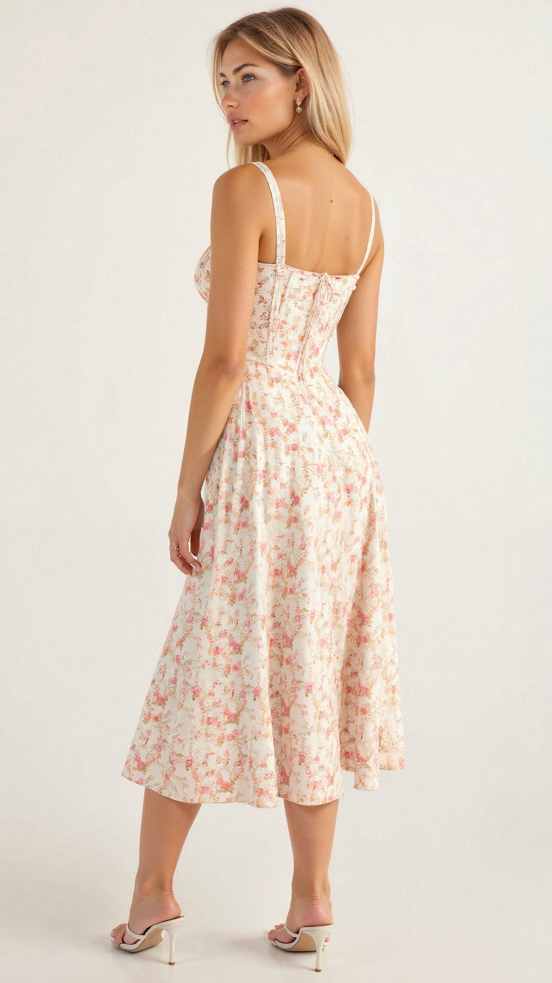 Korsetjurk - Mouwloze Midi Zomerjurk met Split voor dames-Hallo Susanne
