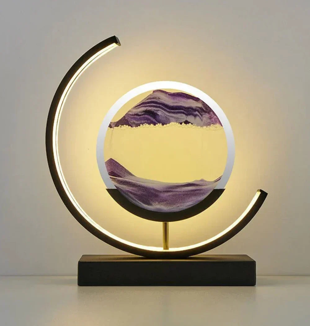 Lamp voor zandkunst - Decoratief - Bewegend zand - Tafellamp - LED-lampjes-Hallo Susanne
