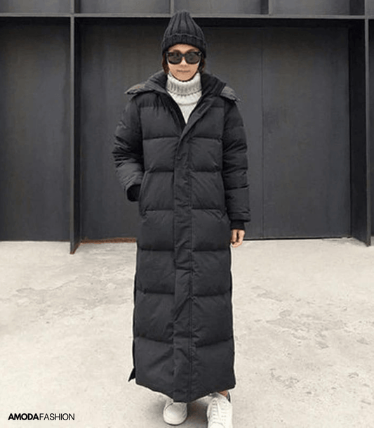 Lange Pufferjas - Capuchon - Oversized - Dames Lange Pufferjas - Dames Winterjas-Hallo Susanne