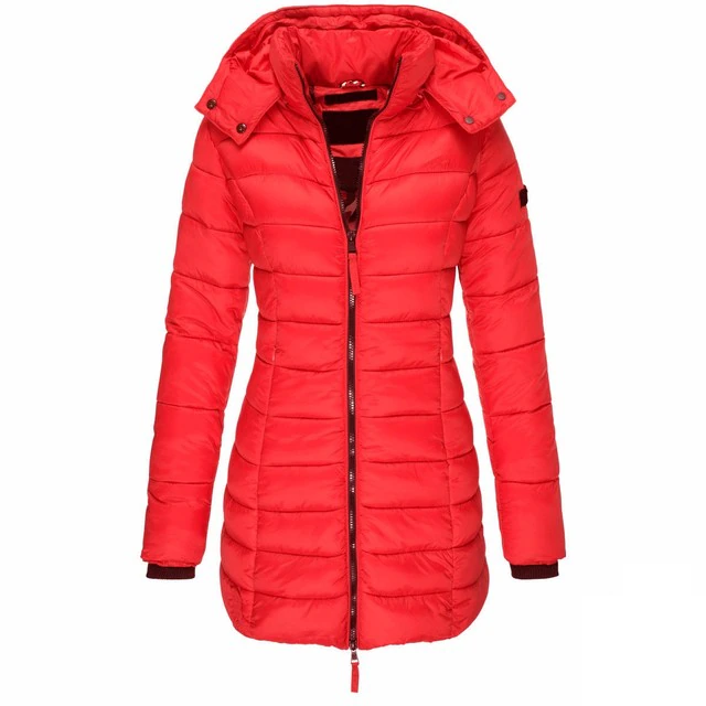 Lange Pufferjas - Capuchon - Zip-Up - Donzen Jas - Winterjassen en Jacks voor dames-Hallo Susanne