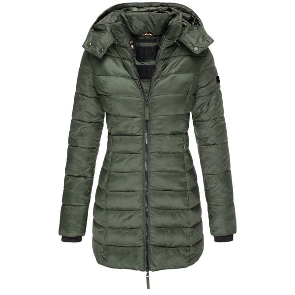 Lange Pufferjas - Capuchon - Zip-Up - Donzen Jas - Winterjassen en Jacks voor dames-Hallo Susanne