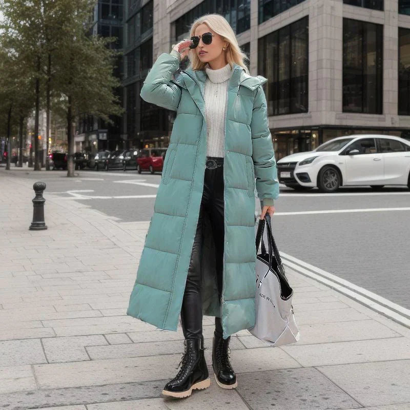 Lange Pufferjas - Warm - Met capuchon - Damesjas met voering - Lange winterjas voor dames-Hallo Susanne