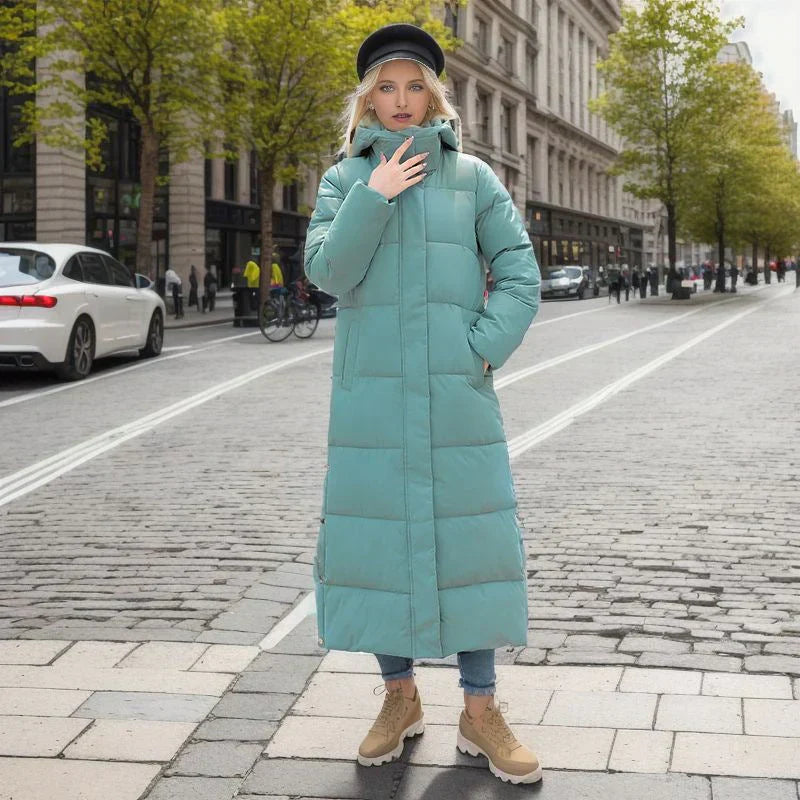 Lange Pufferjas - Warm - Met capuchon - Damesjas met voering - Lange winterjas voor dames-Hallo Susanne