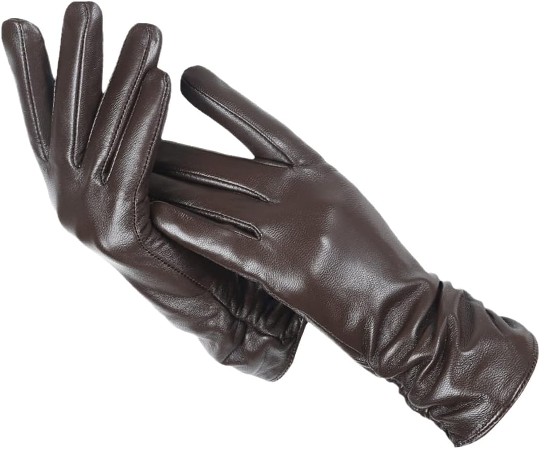 Leren Handschoenen - Dames Warme Bontgevoerde Winterhandschoenen-Hallo Susanne