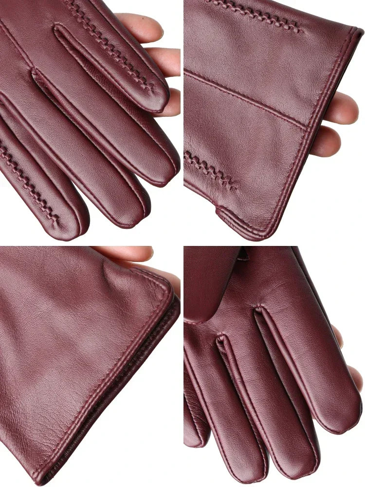 Leren Handschoenen - Warm - Kunstleer - Winterhandschoenen - Leren Handschoenen Vrouwen-Hallo Susanne