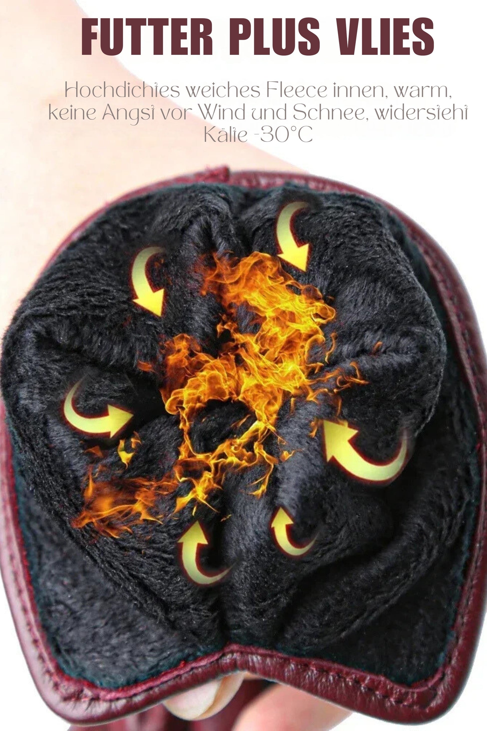 Leren Handschoenen - Warm - Kunstleer - Winterhandschoenen - Leren Handschoenen Vrouwen-Hallo Susanne